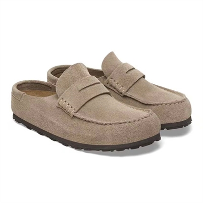 Birkenstock - Naples Wrapped Suede Leather Sandal - Taupe
